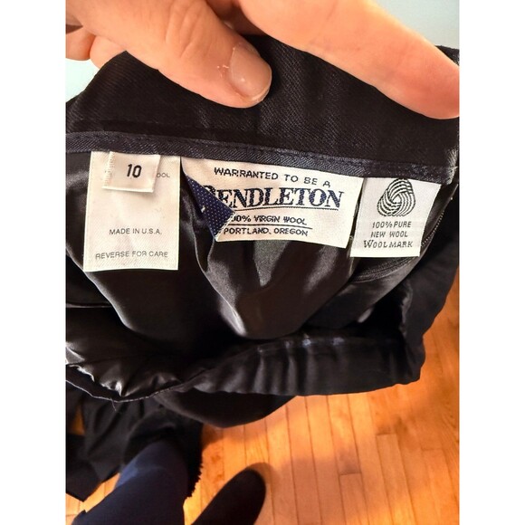 Vintage Pendleton Wool Skirt Suit Set - Black Wool Suit 10 - Picture 8 of 12